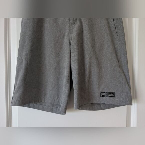 Pelagic Youth Deep Sea Grey Hybrid Shorts Water Activated Pattern Boys Size 27 - Picture 10 of 12